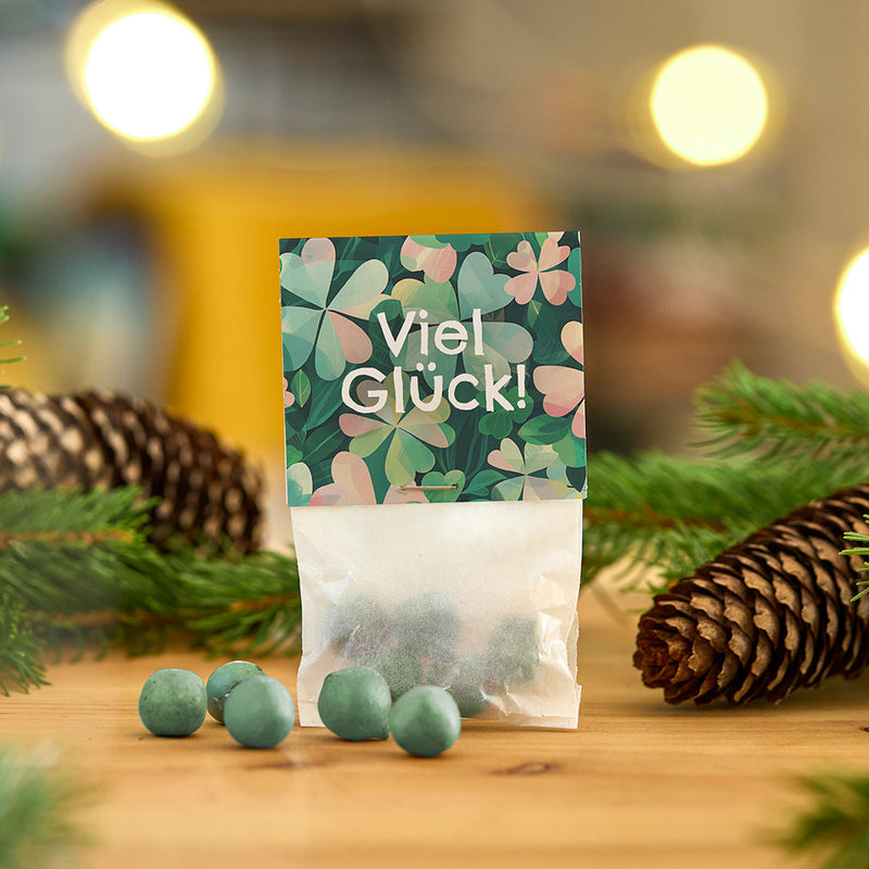10x5 flower seed bombs in "Good Luck" bag – handmade — Die Stadtgärtner