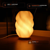 Twuro 3D-printed table lamp oak recycled PLA — Ansicht 2