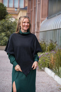 Nayala Poncho black – Organic cotton, elegant & versatile — Ansicht 6