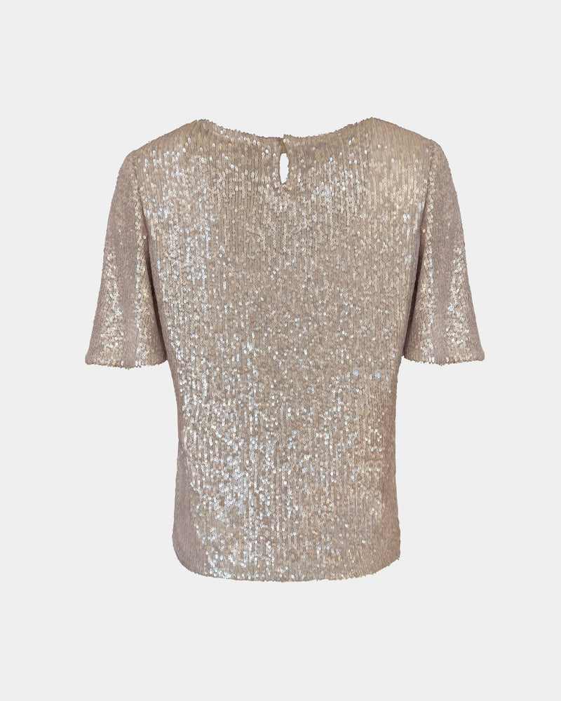 ALINE CELI Sequin Blouse Essentials – Recycled, Round Neck, Subtle Sheen — Ansicht 4