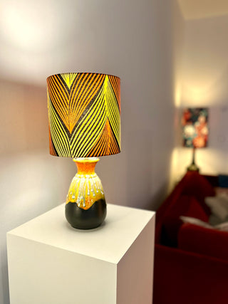 Bay Keramik Vasenlampe Design Bodo Mans - Opt Art  / Pop Art