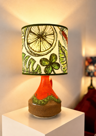 Duemler und Breiden Vasenlampe - Upcykling zu einer kabellosen Tischlampe mit LED Leuchtmittel aus original Vase der 70er Jahre - West Germany