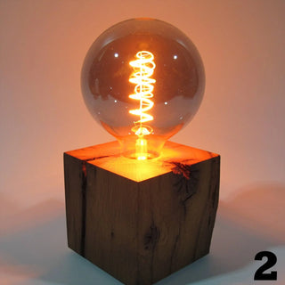 Skumring Nachttischlampe, Eichenholz | Handgefertigt | Dimmbar