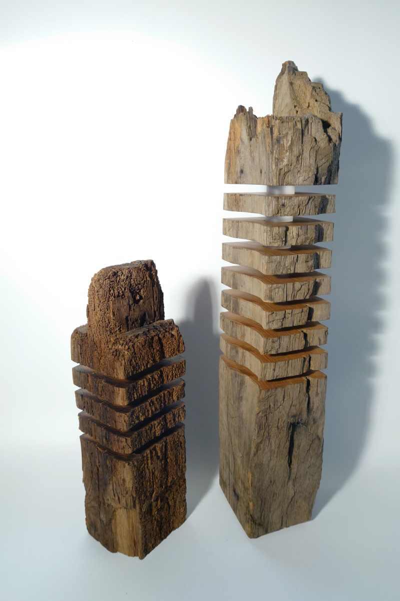 Torn Designer Floor Lamp made from Recycled Timber Framing – Handmade — Ansicht 11