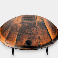Coffee Table from Old Wine Barrel Lid Ø80cm "680L" - Handmade — Ansicht 2