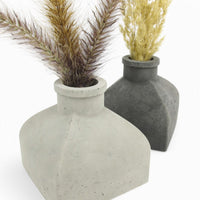 Feyna Vase aus Beton – Viereckiges Design, Wasserdicht & Modern — Ansicht 2
