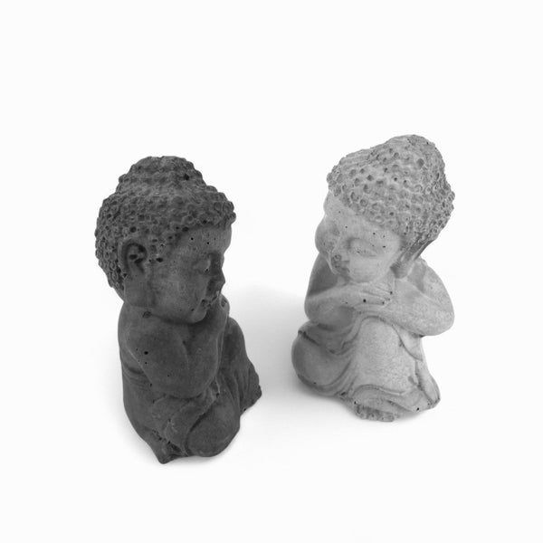 Bala Buddha – Concrete Figurine Grey & Anthracite Home Decor