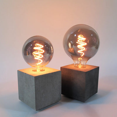 Vespera Concrete Table Lamp 10x10cm – Grey or Anthracite with Dimmer