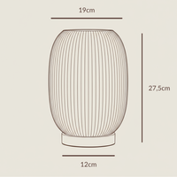 Boa 3D Printed Lamp – Bulbous Design, Recycled PLA & Oak Base — Ansicht 4