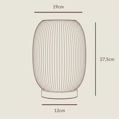 Boa 3D Printed Lamp – Bulbous Design, Recycled PLA & Oak Base