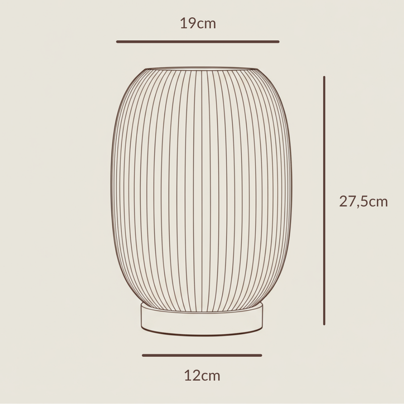 Boa 3D Printed Lamp – Bulbous Design, Recycled PLA & Oak Base — Ansicht 4