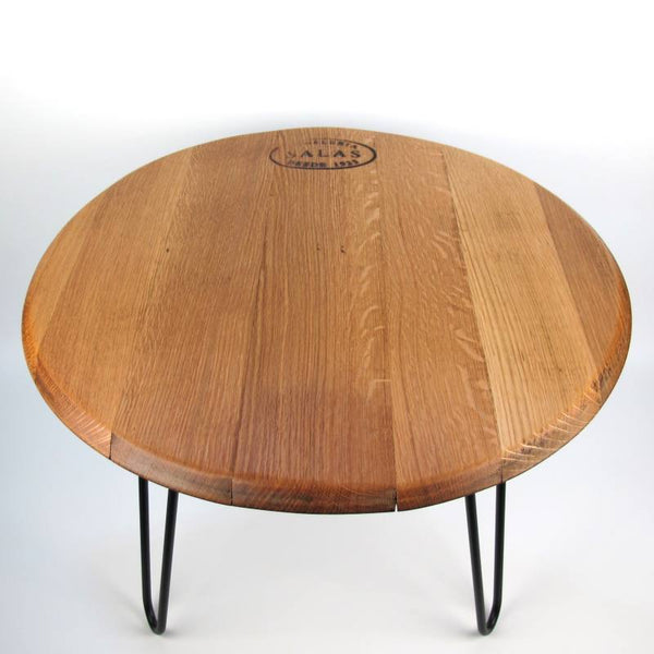 Couchtisch aus Weinfassdeckel Toneleria Salas Ø55cm – Handgefertigt, Eichenholz