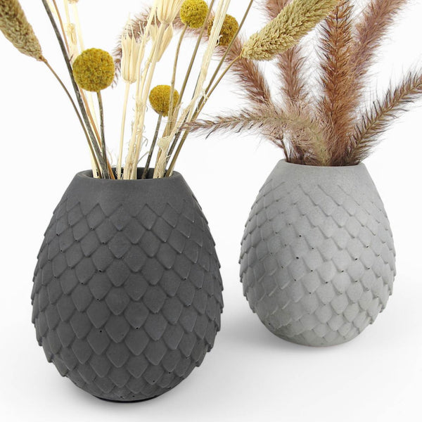 Muna Vase Concrete Egg-Shaped Waterproof Felt Feet