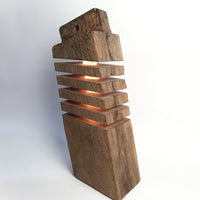 Torn 4 Stehlampe – Designerstück aus recyceltem Fachwerkholz — Ansicht 2