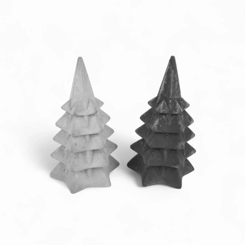 Greni Weihnachtsbaum aus Beton – Grau & Anthrazit, handgefertigt — Ansicht 2