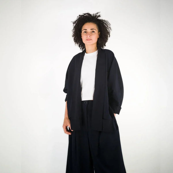 POLK BLUE Unisex Worker Jacket made from Deadstock Wool
