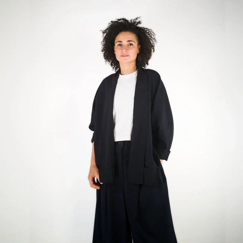 POLK BLUE Unisex Worker Jacket made from Deadstock Wool — Ansicht 2