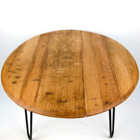 Coffee Table mini |Z| Whisky Barrel Lid Ø60cm Oak Wood Handmade — Ansicht 2