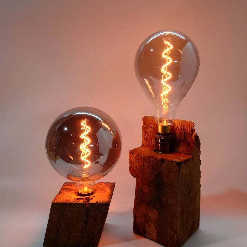 Rökkri Dimmable Oak Table Lamp Handmade — Ansicht 2