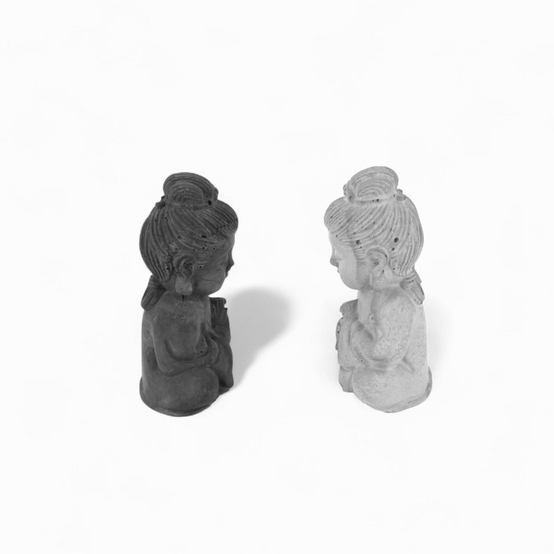 Bula Buddha – Beton Grau & Anthrazit | Moderne Wohn-Deko Skulptur — Ansicht 2