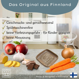 ANCKERAMIC® ORIGINAL Keramikreibe | Handarbeit aus Finnland | Knoblauch, Ingwer, Muskat
