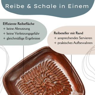 ANCKERAMIC® ORIGINAL Keramikreibe | Handarbeit aus Finnland | Knoblauch, Ingwer, Muskat