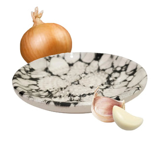 AMRAMI® Ceramic Grater with Brush | Handmade | Garlic &amp; Ginger Grater | Mediterranean Design