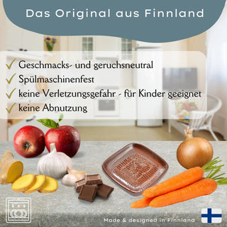 ANCKERAMIC® ORIGINAL Keramikreibe | Handarbeit aus Finnland | Knoblauch, Ingwer, Muskat