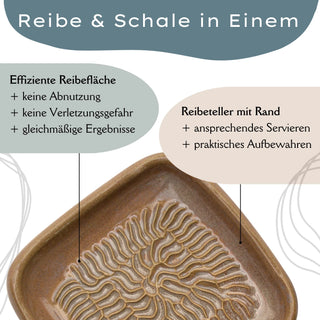 ANCKERAMIC® ORIGINAL Keramikreibe | Handarbeit aus Finnland | Knoblauch, Ingwer, Muskat