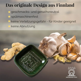 ANCKERAMIC® ORIGINAL Keramikreibe | Handarbeit aus Finnland | Knoblauch, Ingwer, Muskat