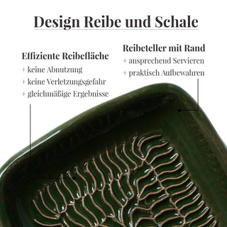 ANCKERAMIC® ORIGINAL Keramikreibe | Handarbeit aus Finnland | Knoblauch, Ingwer, Muskat