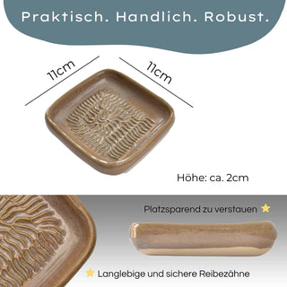 ANCKERAMIC® ORIGINAL Keramikreibe | Handarbeit aus Finnland | Knoblauch, Ingwer, Muskat