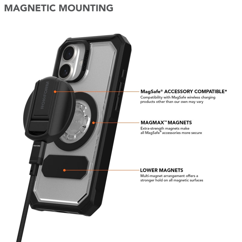 Crystal Clear Protective iPhone 16 Plus Case with MagSafe Compatibility — Ansicht 3