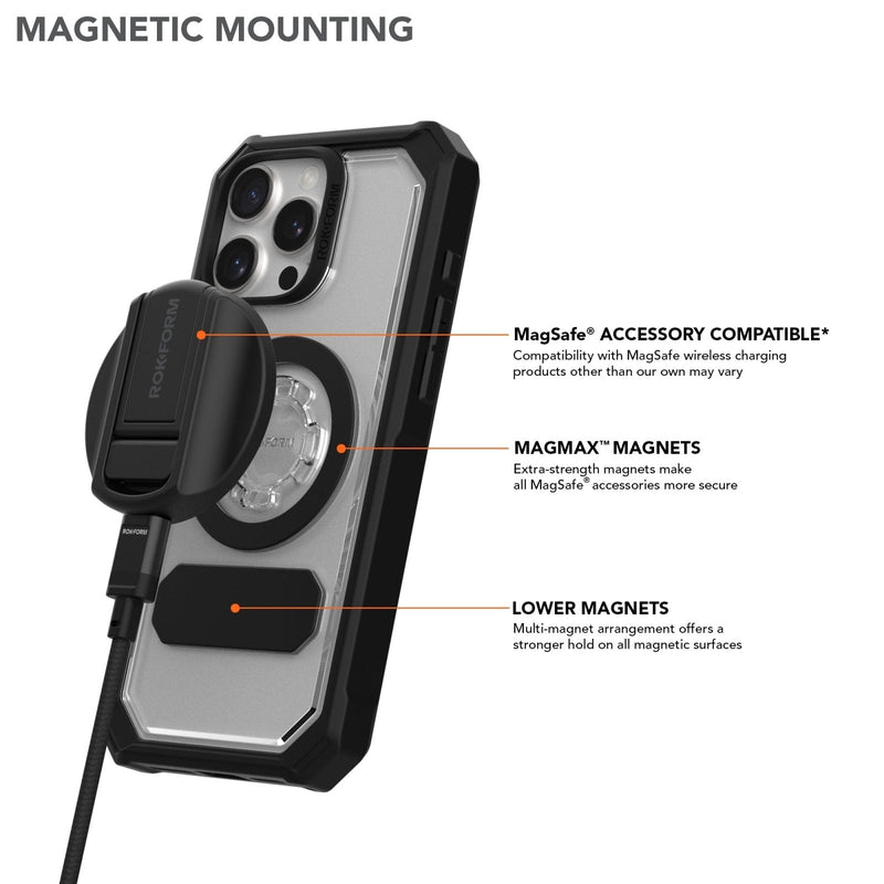 Rokform Crystal Clear iPhone 16 Pro Max Case: Military-Grade Magnetic Protection — Ansicht 3