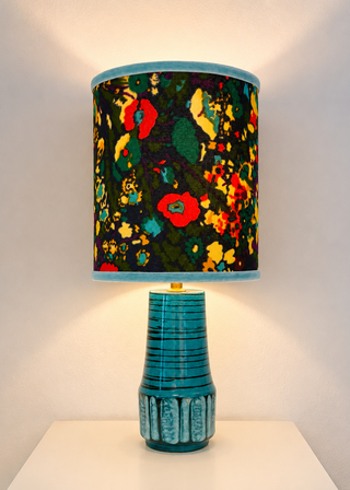 Mittelgroße kabellose Tischlampe aus Vintage Scheurich Vase - 70er Jahre