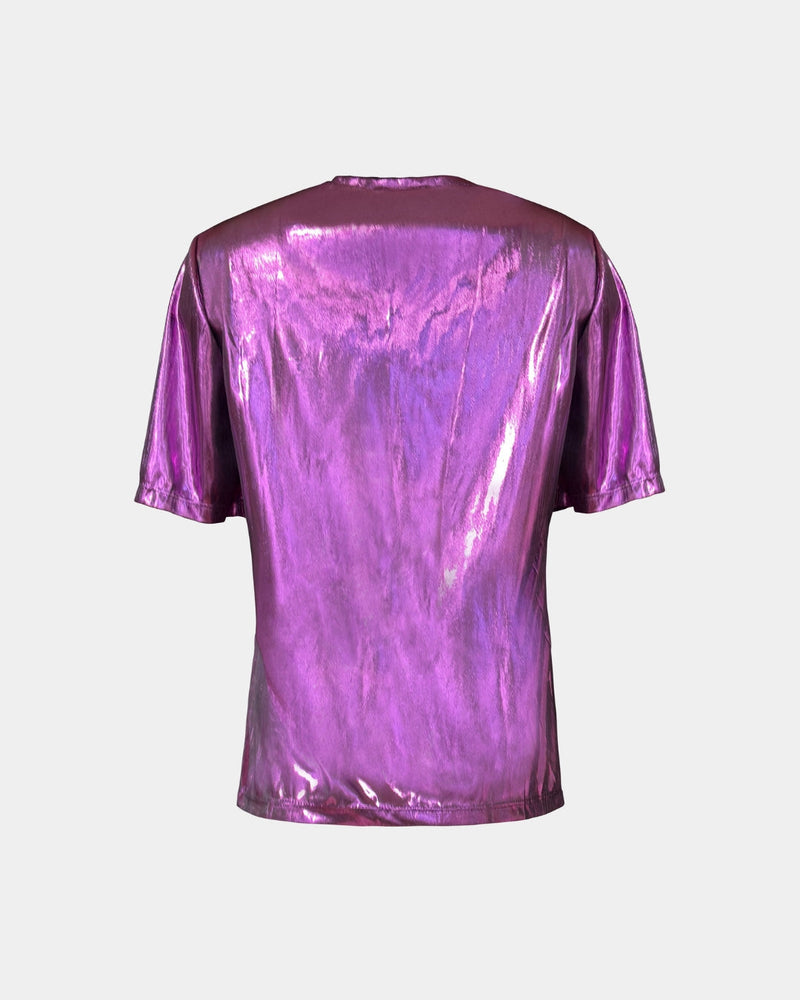 Metallic Blouse Silver Magic made from recycled polyester – ALINE CELI — Ansicht 2