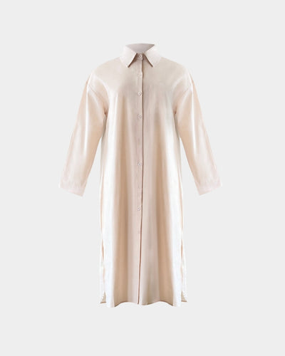 Leinen-Hemdkleid – Europäisches Leinen, Minimalistisch | ALINE CELI