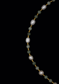 Gina Pearl Necklace – Natural Pearls Handmade, 41–45 cm — Ansicht 3