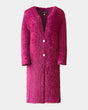 Long women's coat made of recycled polyester – Fluffy texture ALINE CELI