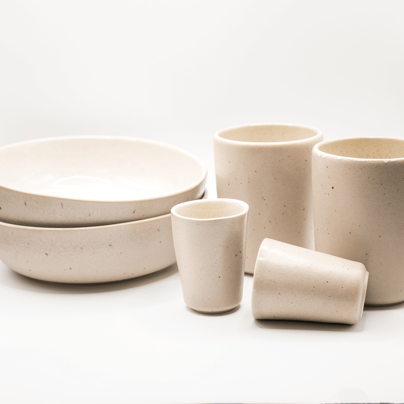 Frühstücksset Eelina Steingut handgefertigt Beige – 6, 12, 18 oder 24-teilig — Ansicht 5