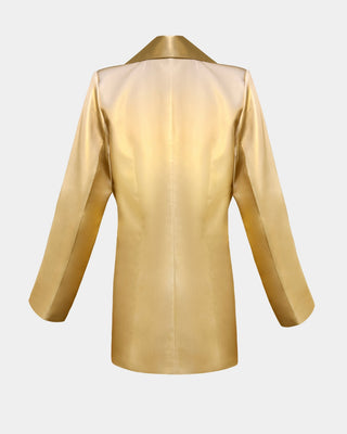 ALINE CELI COUTURE Blazer Jardin du Soleil – Seidentaft | 2B | Goldknöpfe