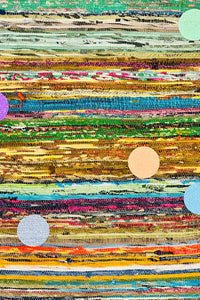 Balls Rug Hand-Printed Recycled Fabrics 180 x 105 cm — Ansicht 3