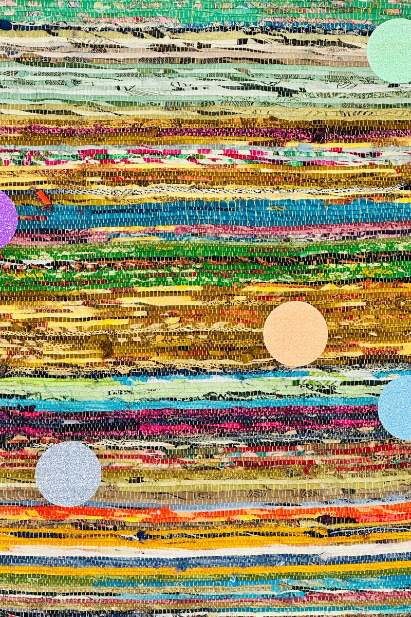 Balls Rug Hand-Printed Recycled Fabrics 180 x 105 cm — Ansicht 3