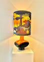 Pop Art Lampe PAN Keramik Space Age Schirm Cari Zalloni Goebel