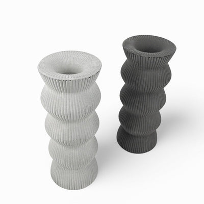 Jaro Vase aus Beton – Wasserdicht, hochfest & gerippt