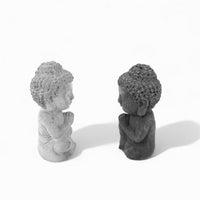 Byla Buddha Beton Figur Grau Anthrazit – Handworkz moderne Dekoskulptur — Ansicht 3