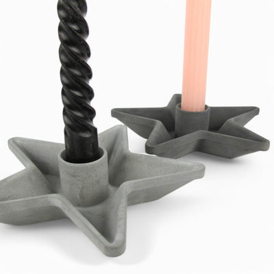 Tähti Kerzenständer Sternform Beton – Grau & Anthrazit