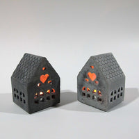 Kynti Tealight Houses made of Concrete – Grey or Anthracite — Ansicht 3