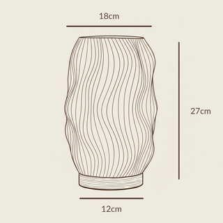 Flow | 3D-printed lamp | Wave structure &amp; warm light