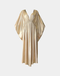 ALINE CELI Soleil D'Or Duchess-Satin Dress Pearl Gold — Ansicht 2